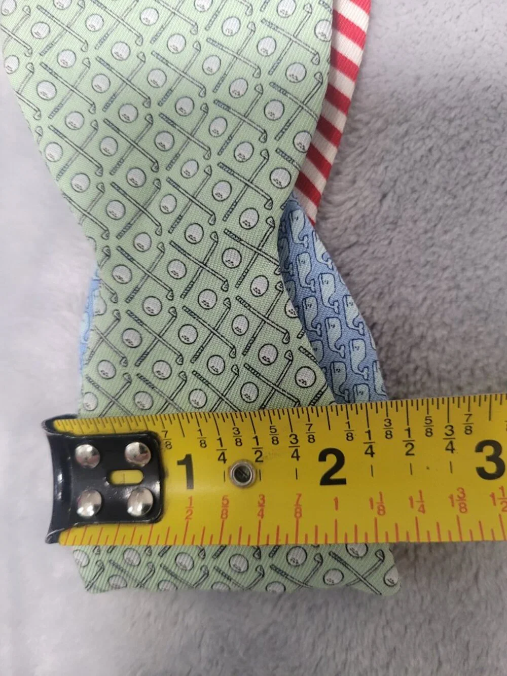 Lot 3 Vineyard Vines Bow Ties 100% Silk Adjustable Handmade USA Golf Whale Flag